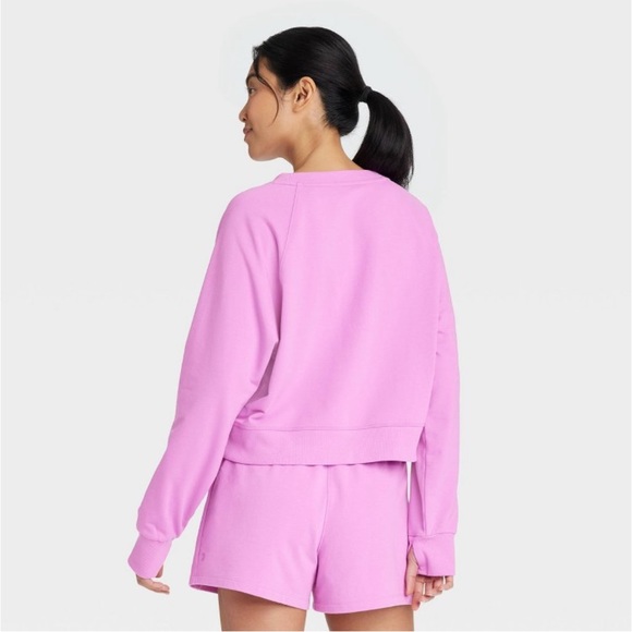 NWT! Women's French Terry Crewneck
Sweatshirt - All in Motion Purple M - Picture 3 of 3